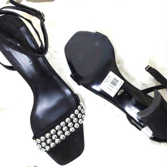 Tony Bianco shoes Sebastion black suede heels silver embellishment size 10 - Picture 3 of 17